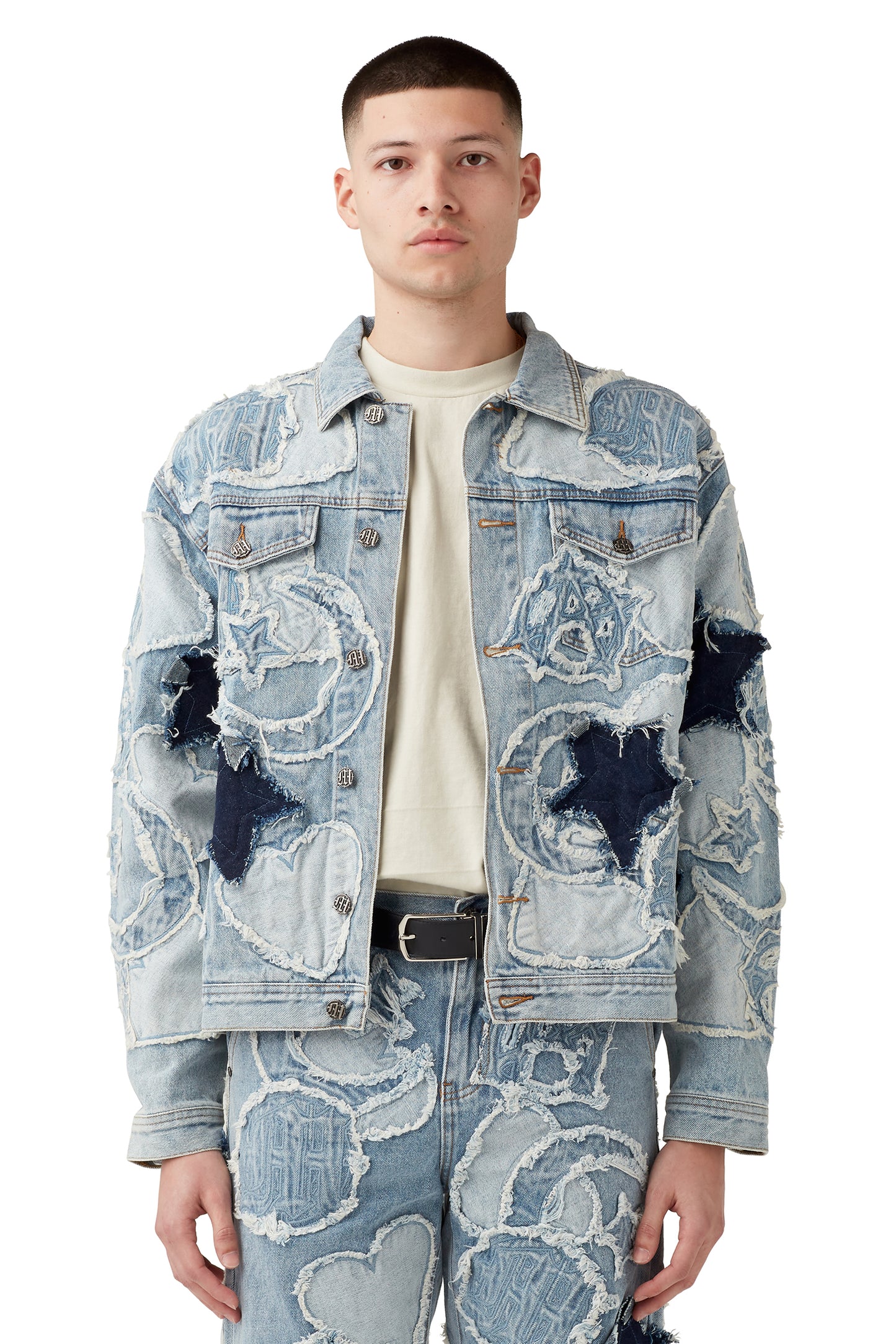 ICONOGRAPHY DENIM PATCH WORK JACKET