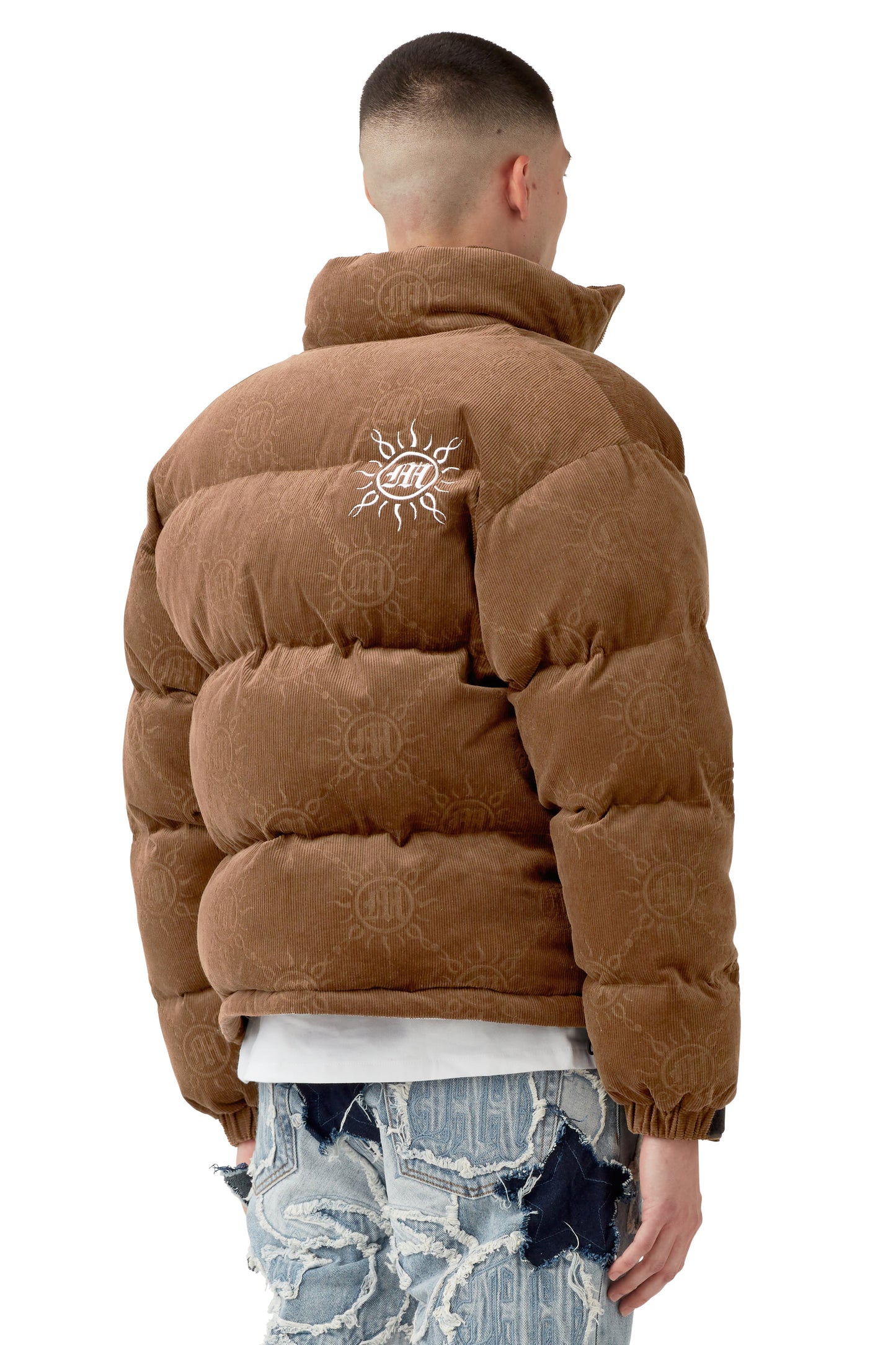 MONOGRAM CORDUROY PUFFER JACKET