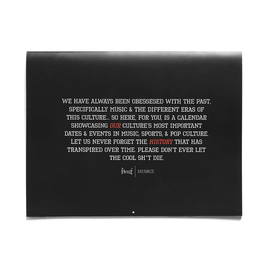 CULTURE CALENDAR by MENACE