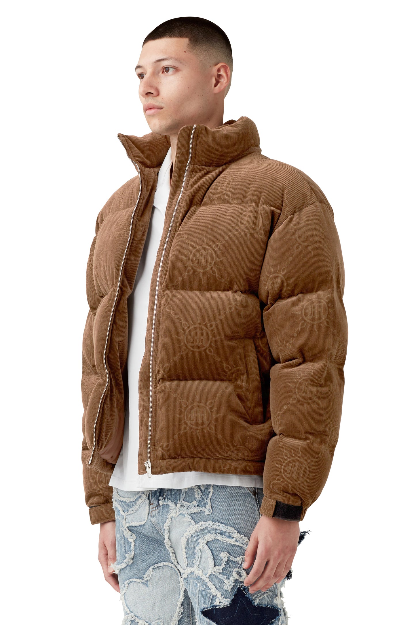 MONOGRAM CORDUROY PUFFER JACKET