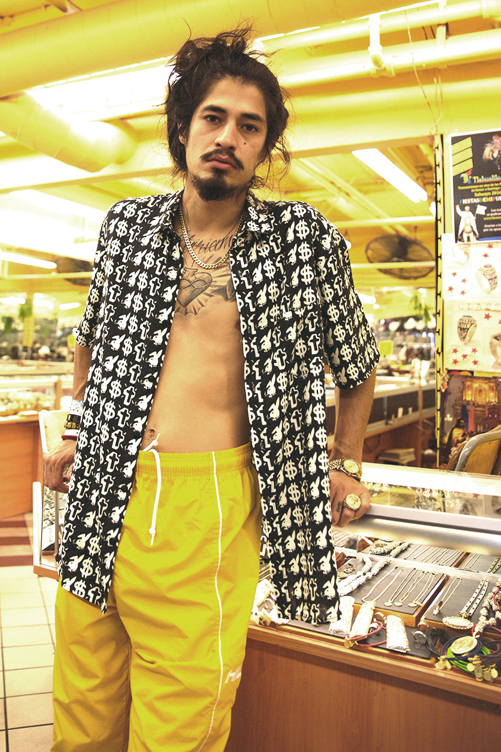 VICES BUTTON-UP SHIRT by MENACE