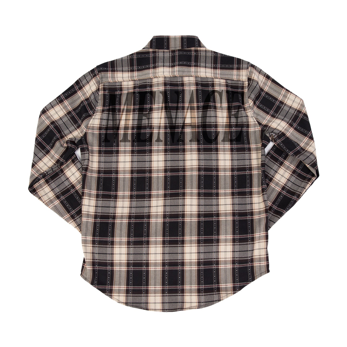 MULTI-PLAID FLANNEL BUTTON-UP by MENACE
