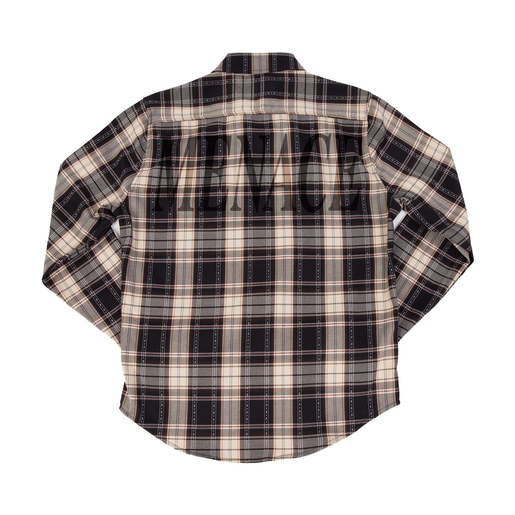 MULTI-PLAID FLANNEL BUTTON-UP by MENACE