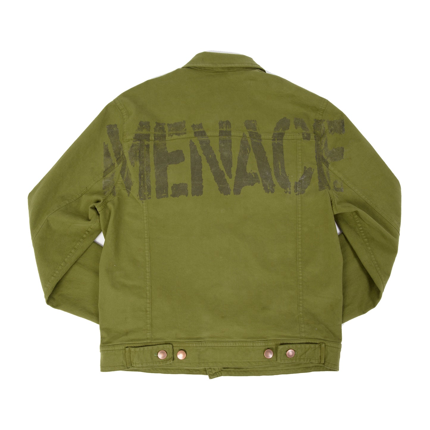 OVERSIZED STENCIL BRUSHED-TWILL JACKET by MENACE