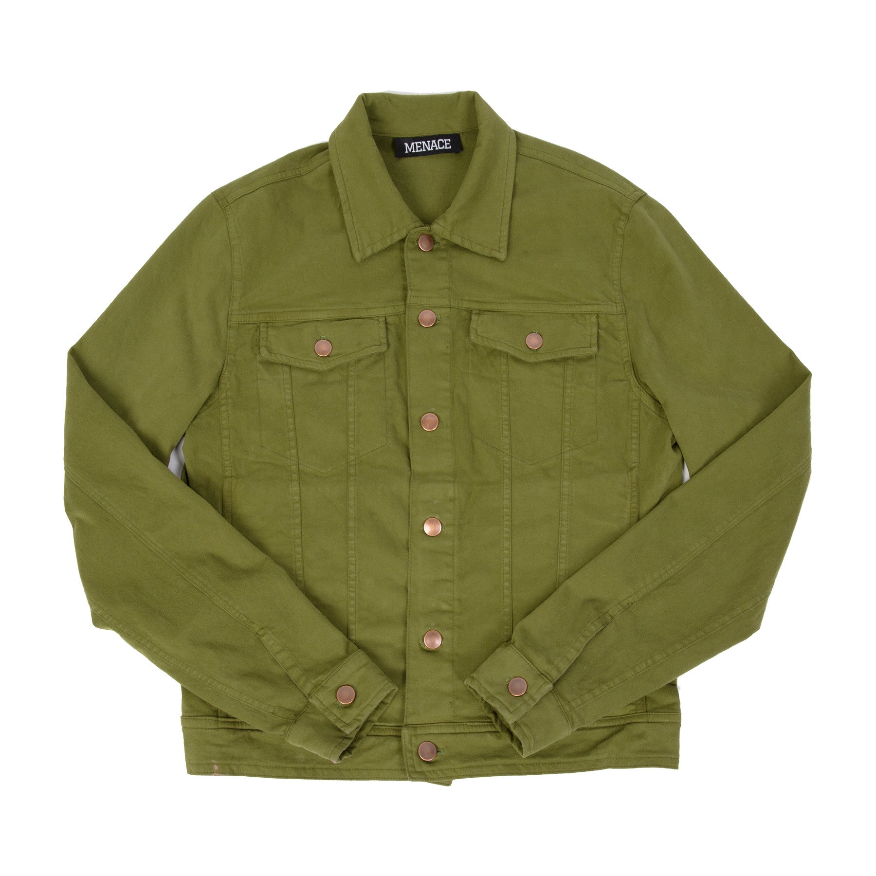 OVERSIZED STENCIL BRUSHED-TWILL JACKET by MENACE