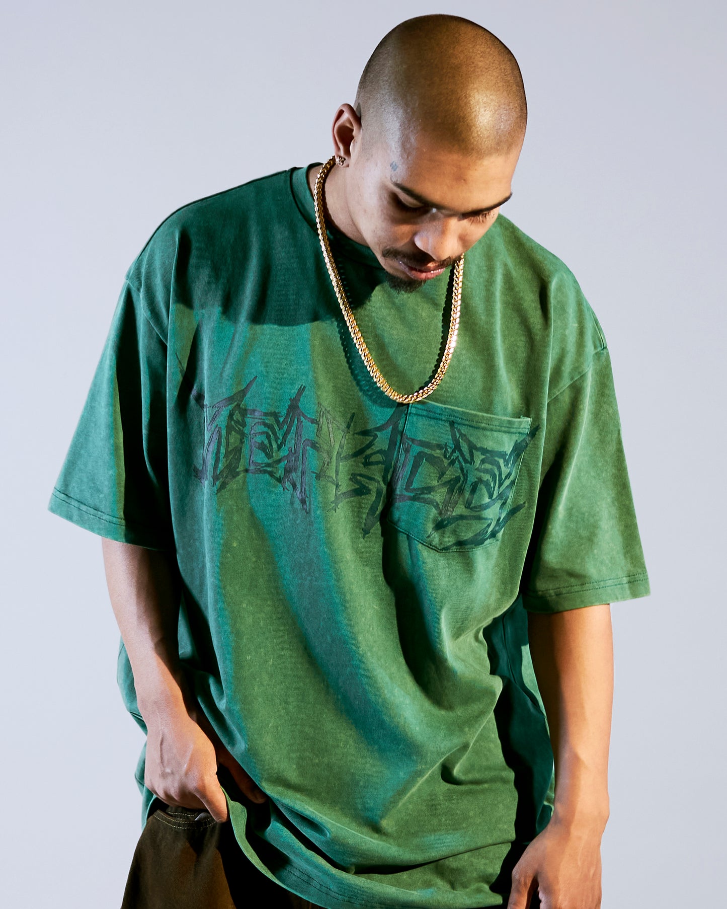 GOD WILLING POCKET T-SHIRT GREEN