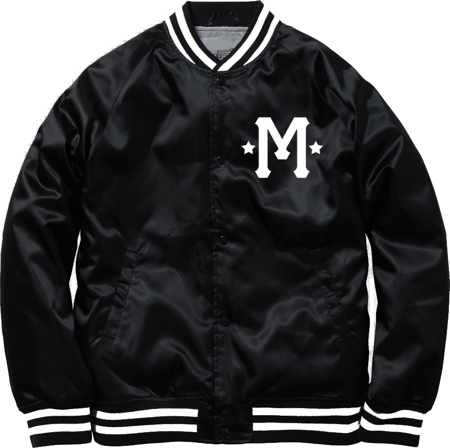 SATIN PLAYBOI BASEBALL JACKET by MENACE