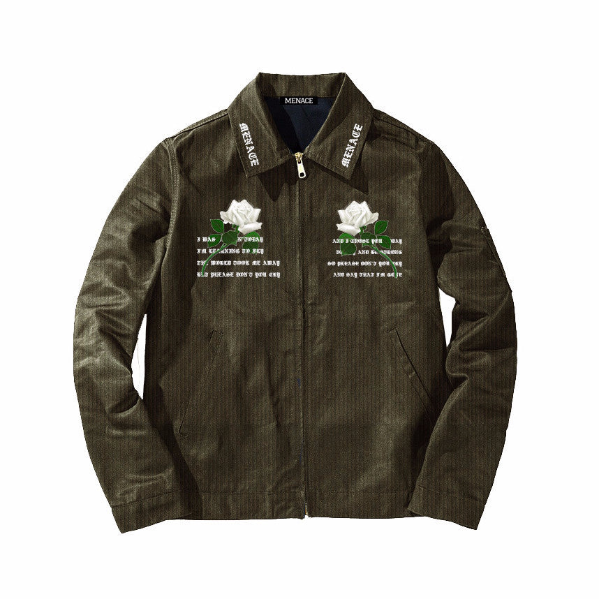 WHITE ROSE CORDUROY JACKET by MENACE