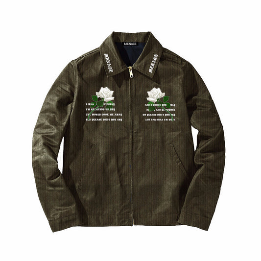 WHITE ROSE CORDUROY JACKET by MENACE