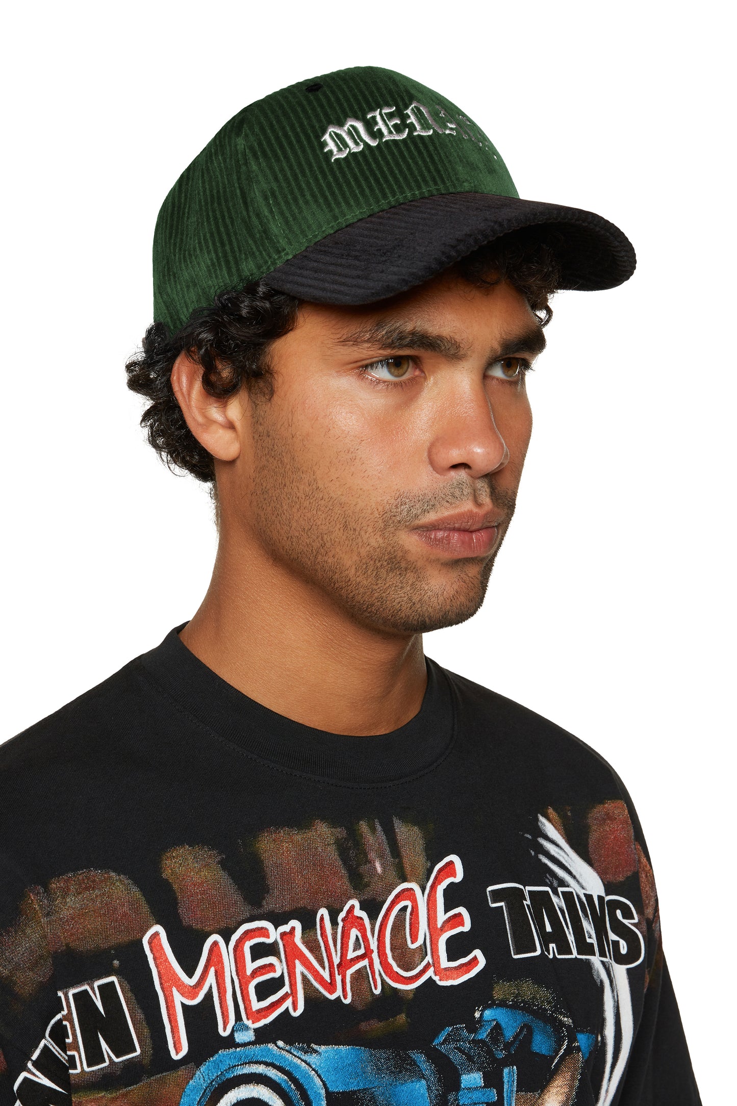 NO ONE IN THE WORLD OWES YOU SHIT CORDUROY LOGO CAP by MENACE