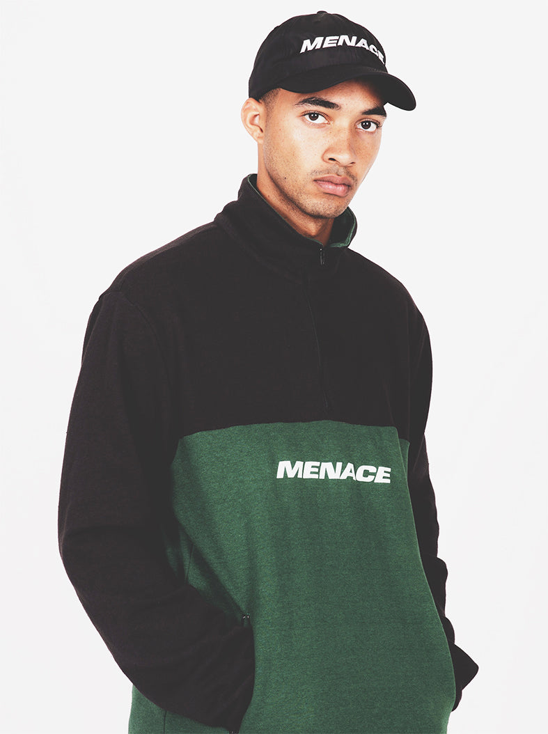 BRUSHED FLEECE HALF-ZIP JACKET by MENACE