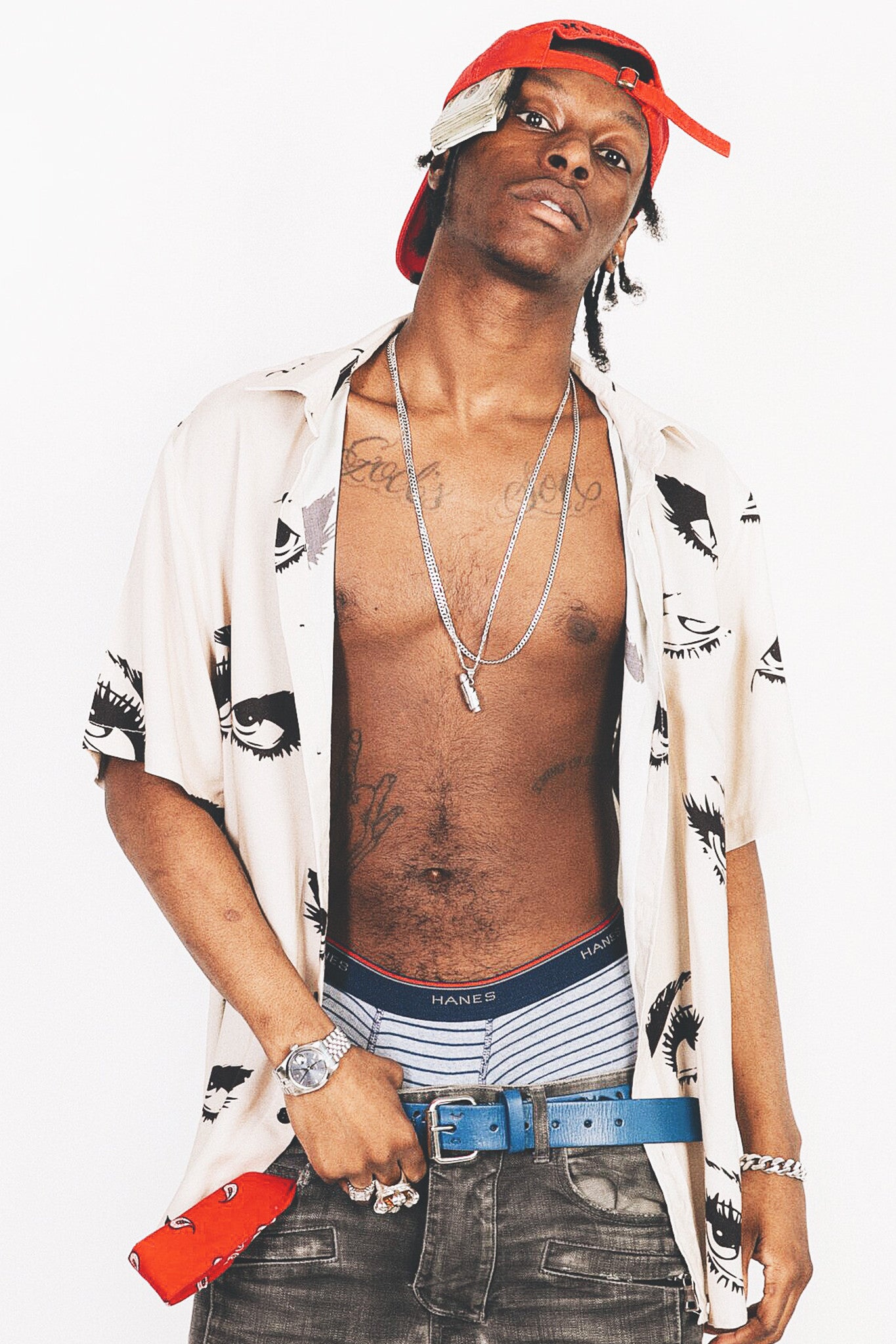 EYES BUTTON-UP SHIRT by MENACE