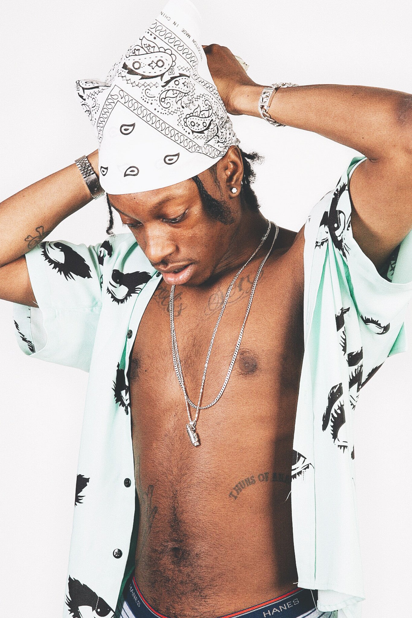 EYES BUTTON-UP SHIRT by MENACE