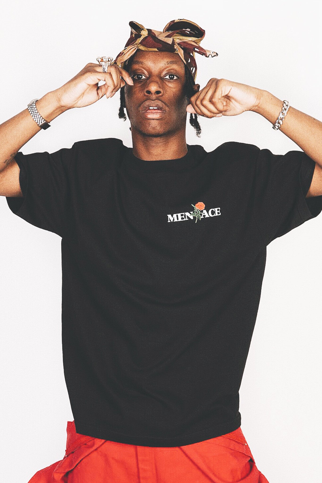 WAKE UP & SMELL THE ROSES T-SHIRT by MENACE