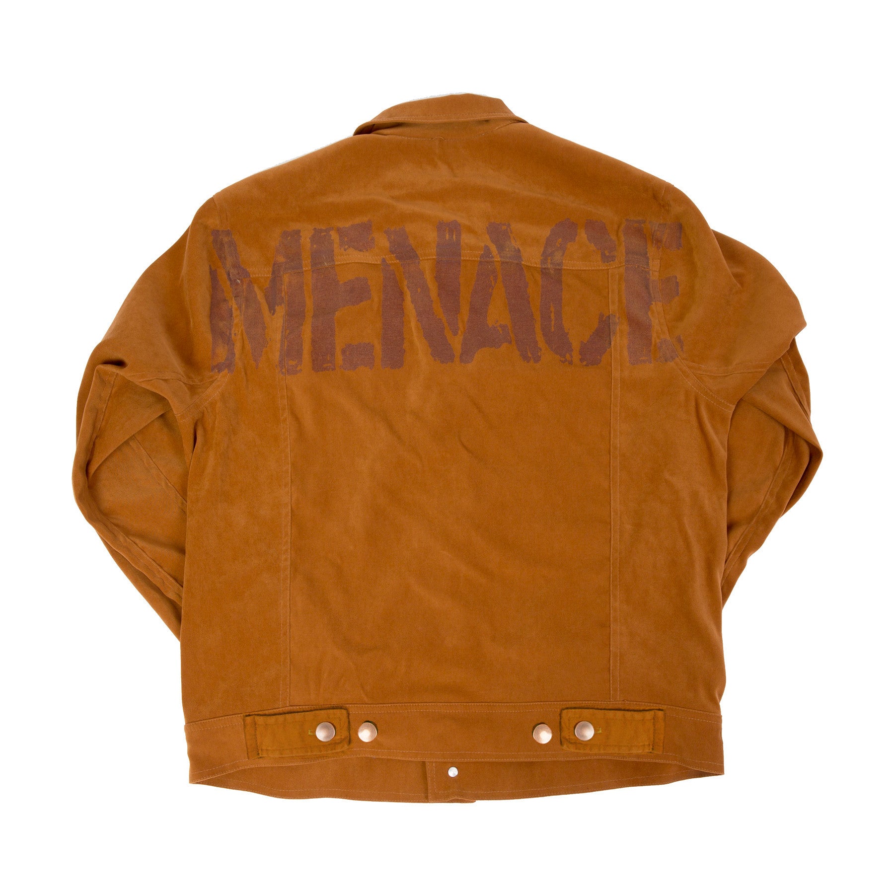 OVERSIZED STENCIL BRUSHED-TWILL JACKET by MENACE
