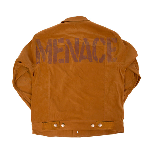 OVERSIZED STENCIL BRUSHED-TWILL JACKET by MENACE