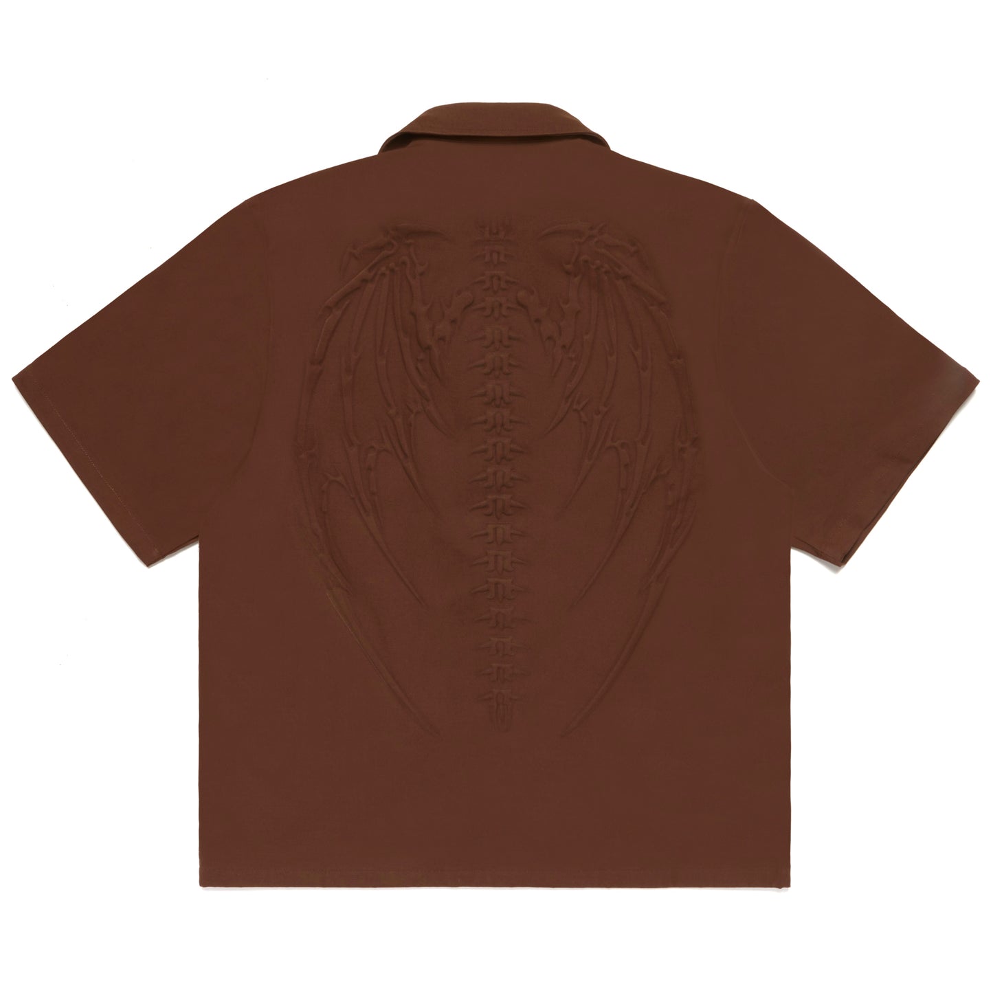 SKELETAL EMBOSSED BUTTON-UP