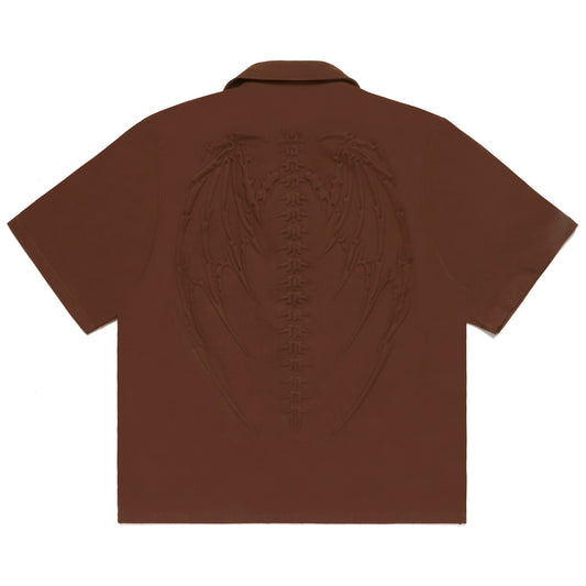 SKELETAL EMBOSSED BUTTON-UP