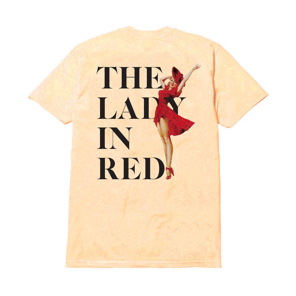 THE LADY IN RED T-SHIRT by MENACE