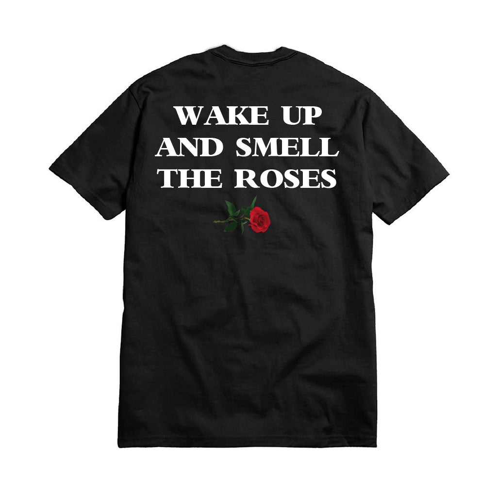 WAKE UP & SMELL THE ROSES T-SHIRT by MENACE