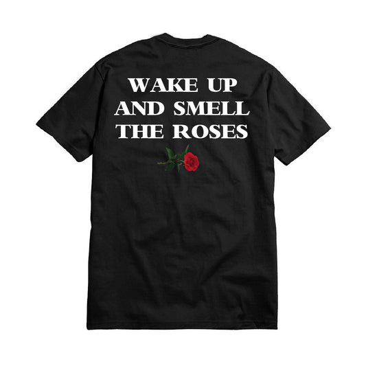 WAKE UP & SMELL THE ROSES T-SHIRT by MENACE