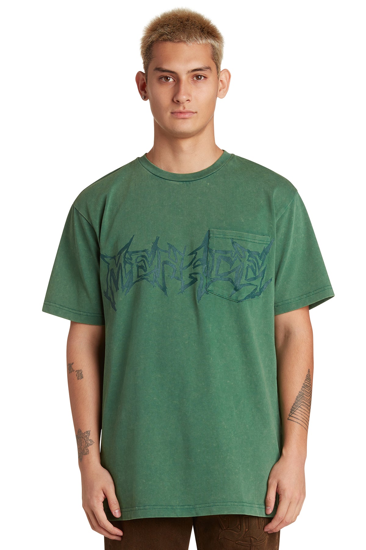 GOD WILLING POCKET T-SHIRT GREEN