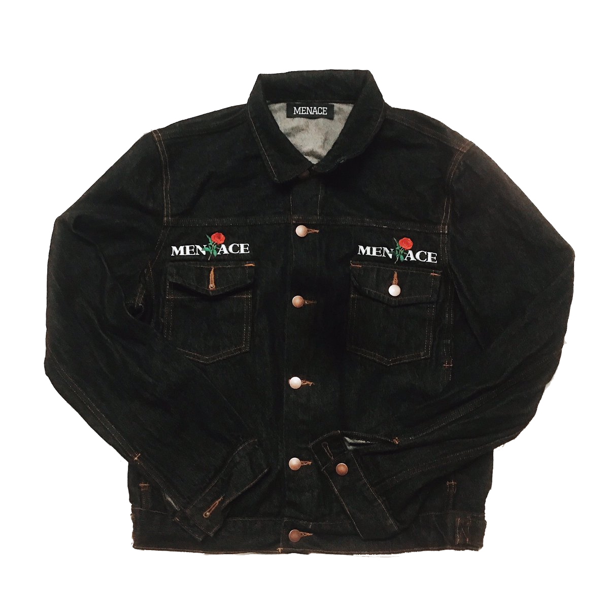 ROSES EMBROIDERED DENIM JACKET by MENACE