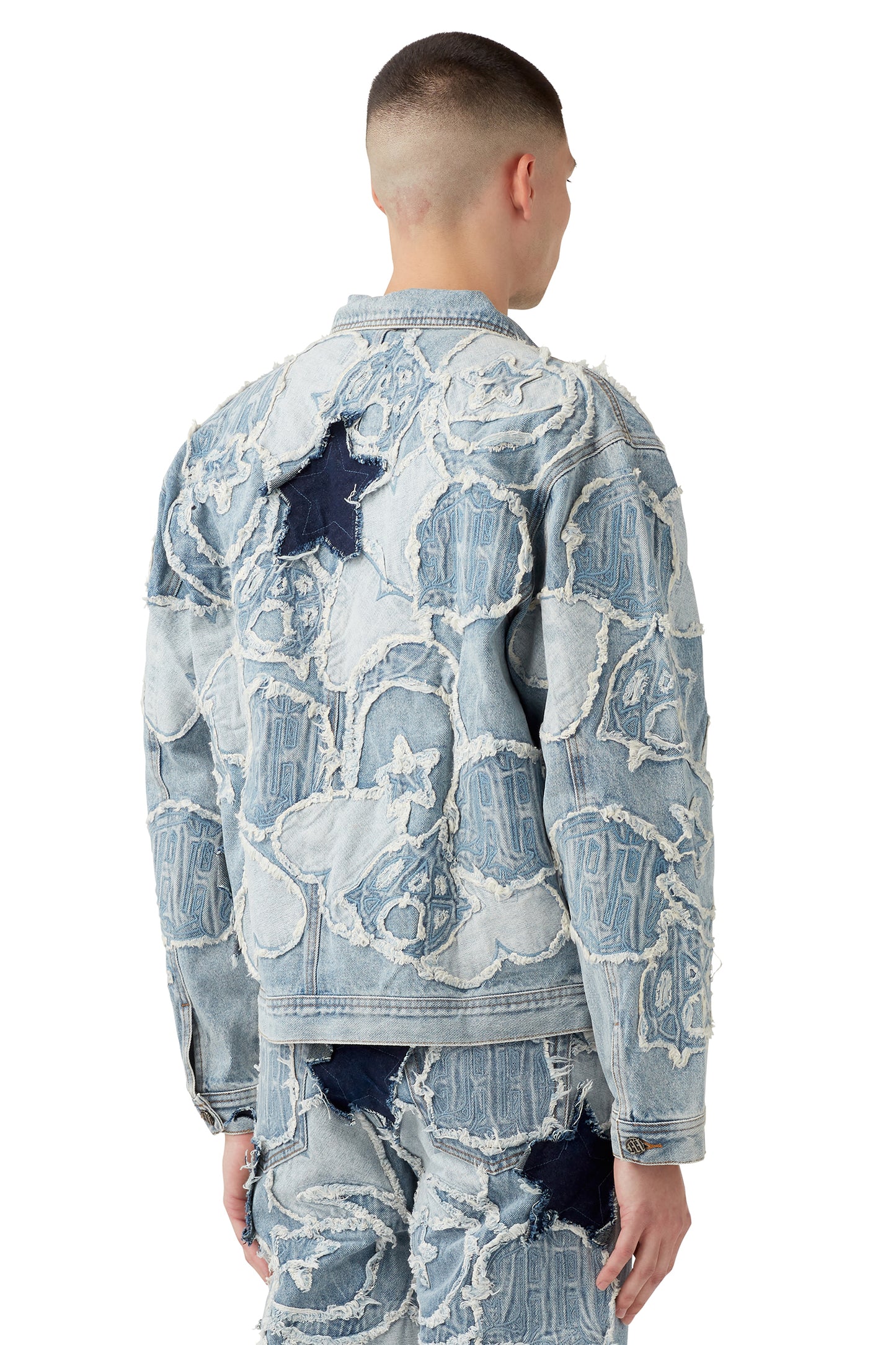 ICONOGRAPHY DENIM PATCH WORK JACKET