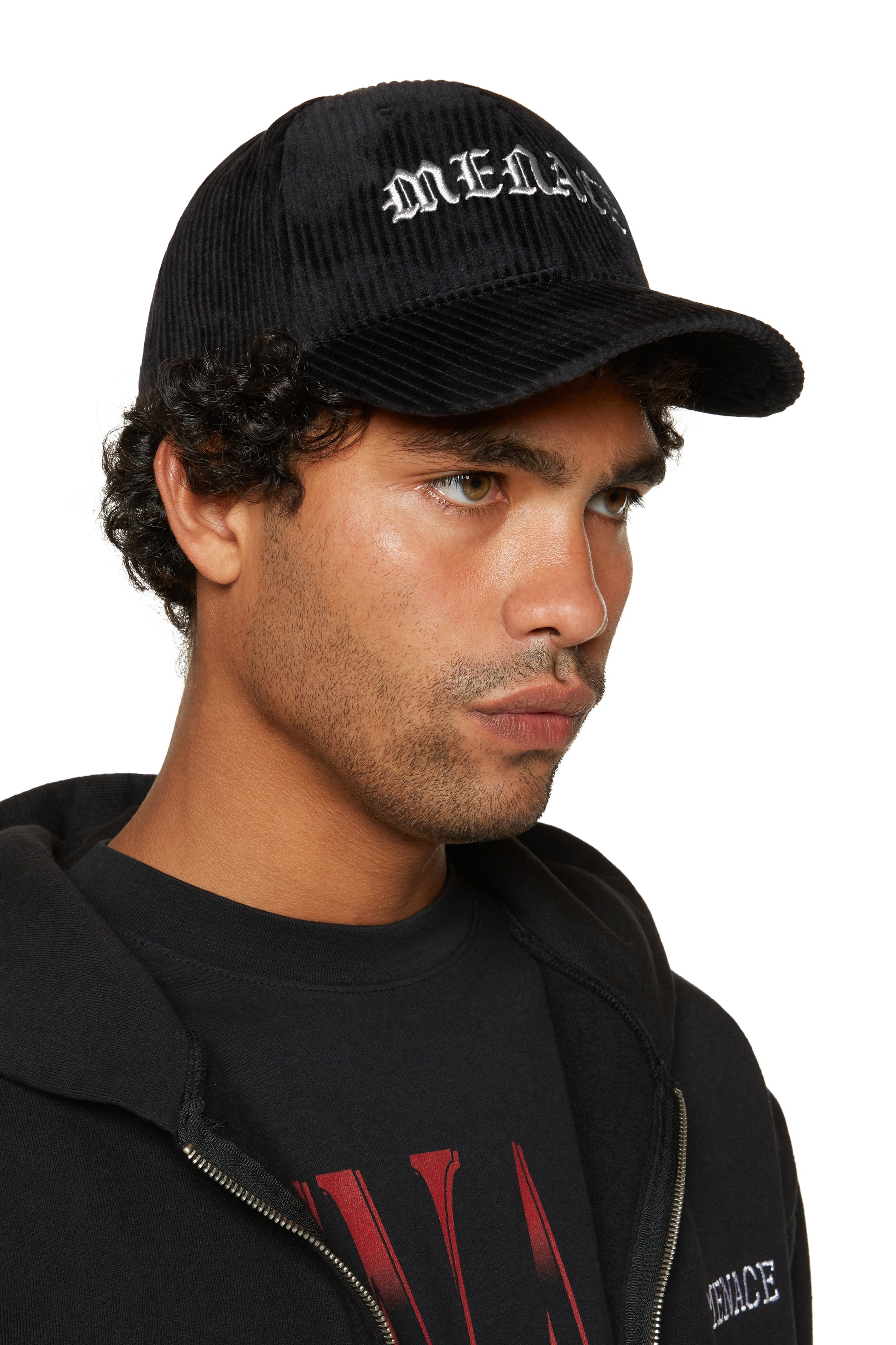 NO ONE IN THE WORLD OWES YOU SHIT CORDUROY LOGO CAP by MENACE