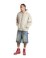 STEEL EMBOSSED DENIM CARPENTER SHORTS