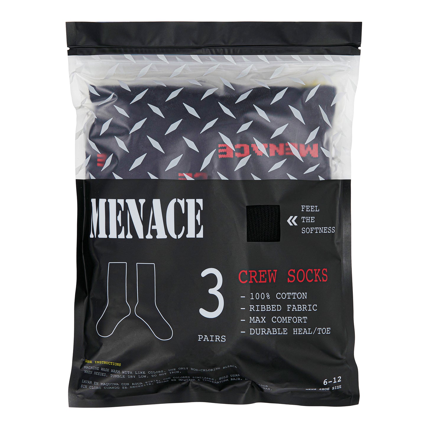MENACE LOGO SOCKS (3 PACK)