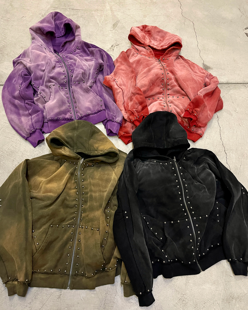 METAL RIVET HOODIE MENACE