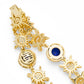 18K GOLD-PLATED MONOGRAM GEMSTONE BRACELET