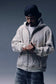 METAL RIVET ZIP-UP HOODIE