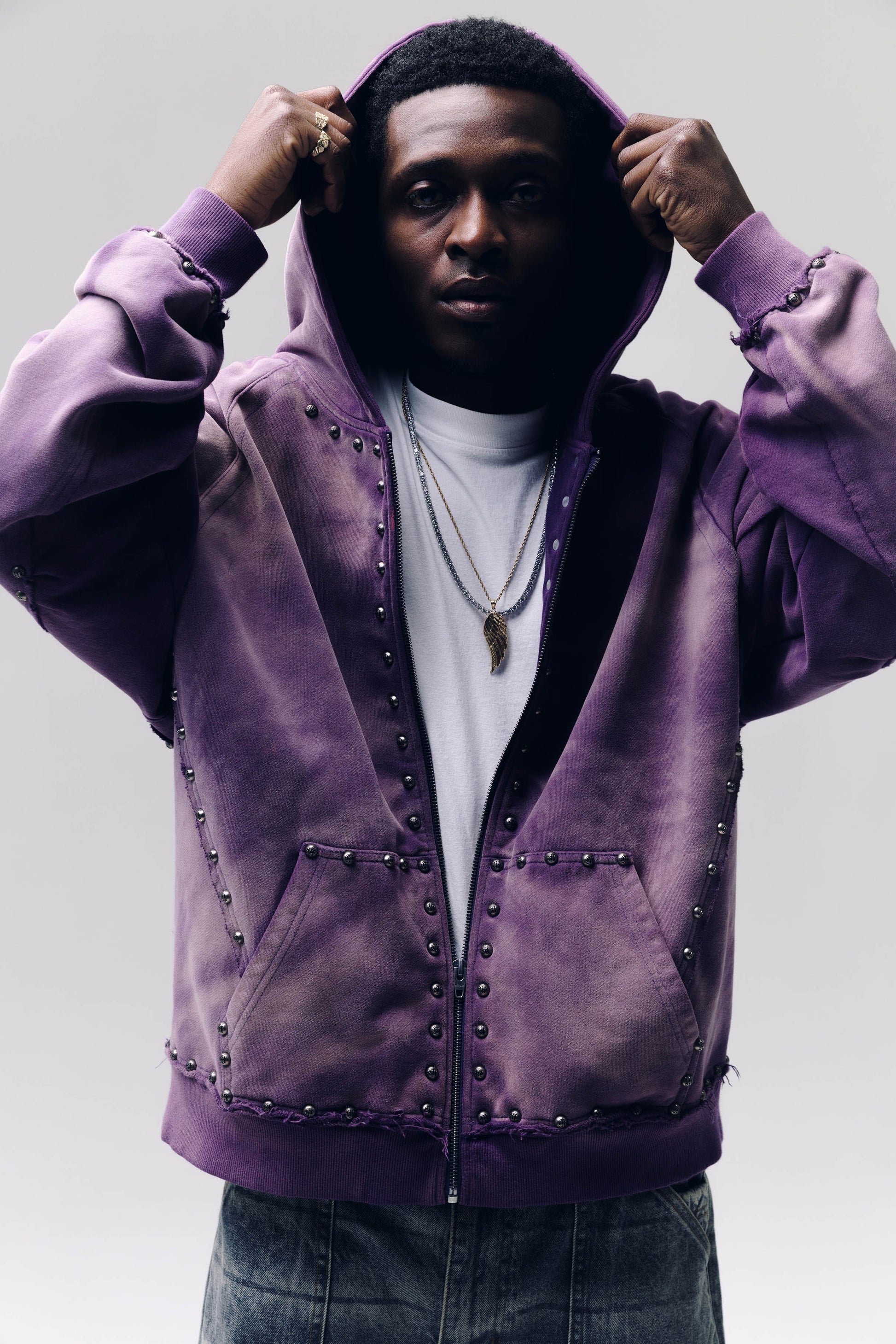METAL RIVET HOODIE – MENACE