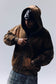 METAL RIVET ZIP-UP HOODIE