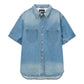 STEEL EMBOSSED DENIM WORK SHIRT