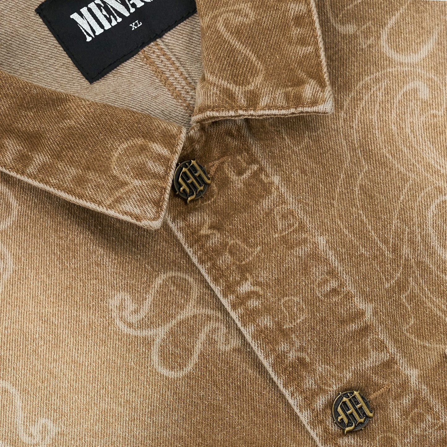 LASER ENGRAVED PAISLEY DENIM JACKET