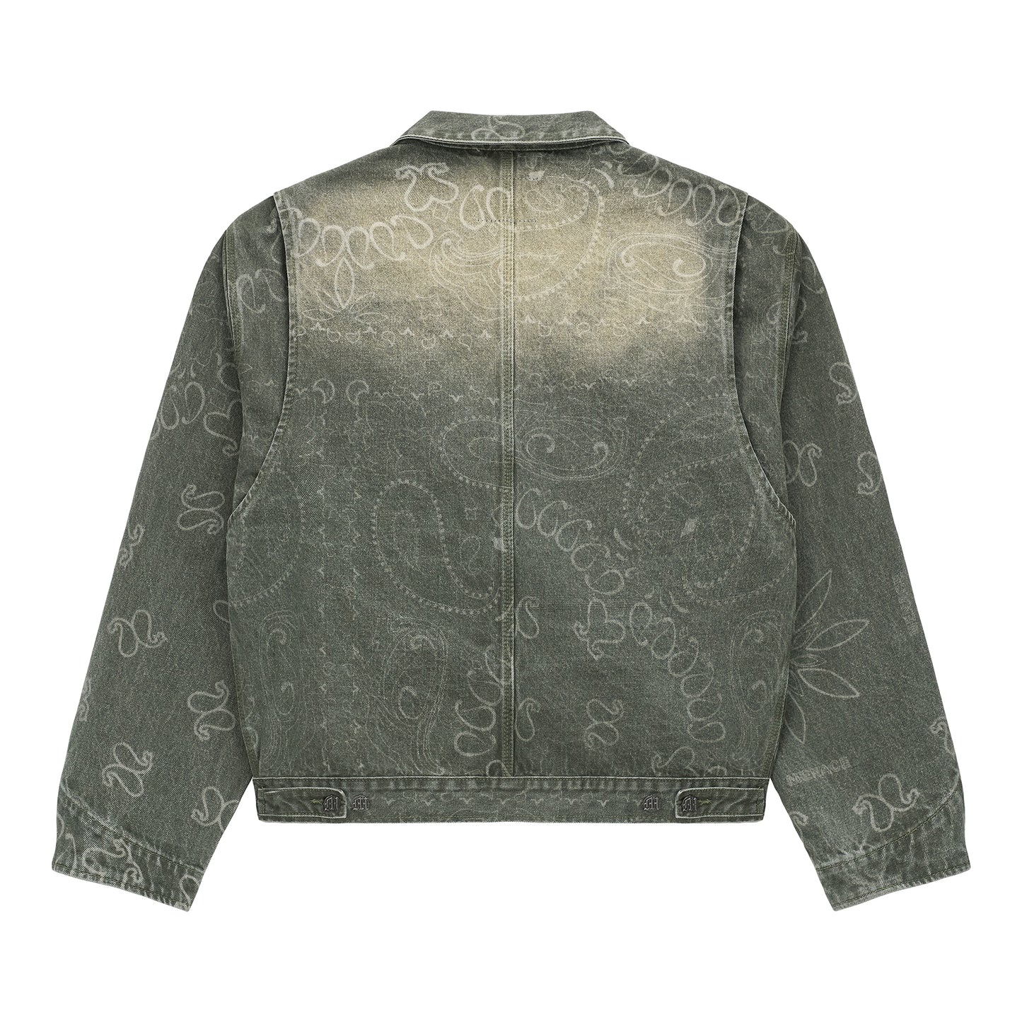 LASER ENGRAVED PAISLEY DENIM JACKET