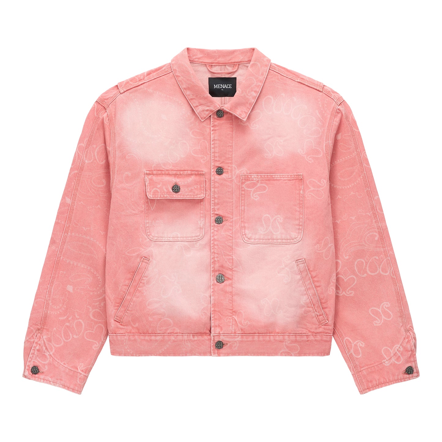 LASER ENGRAVED PAISLEY DENIM JACKET