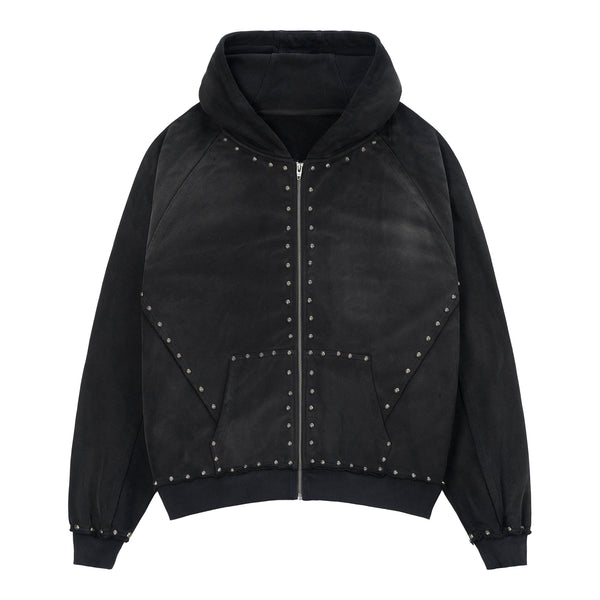 ★ SATUR ★CLASSIC SMALL LOGO RIVET HOODIE MUSINSA | SATUR Classic Small Logo Rivet Hood Classic Black