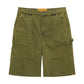 STEEL EMBOSSED DENIM CARPENTER SHORTS