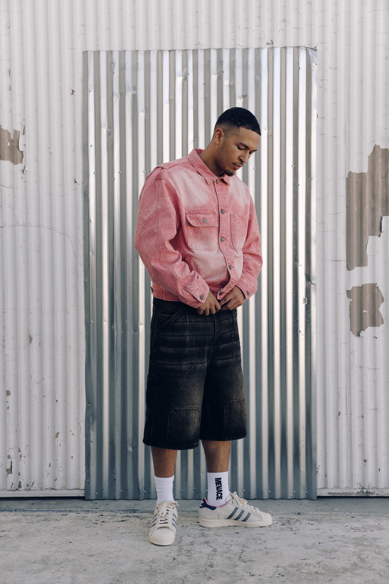 LASER ENGRAVED PAISLEY DENIM JACKET