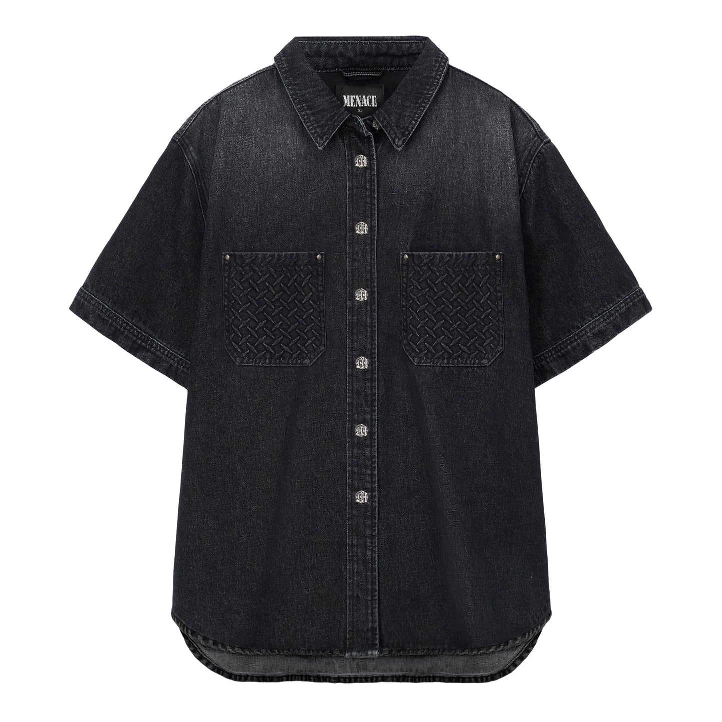 STEEL EMBOSSED DENIM WORK SHIRT