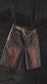 STEEL EMBOSSED DENIM CARPENTER SHORTS