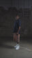 STEEL EMBOSSED DENIM CARPENTER SHORTS