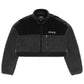 BLACK TIGER SHERPA FLEECE CROPPED JACKET