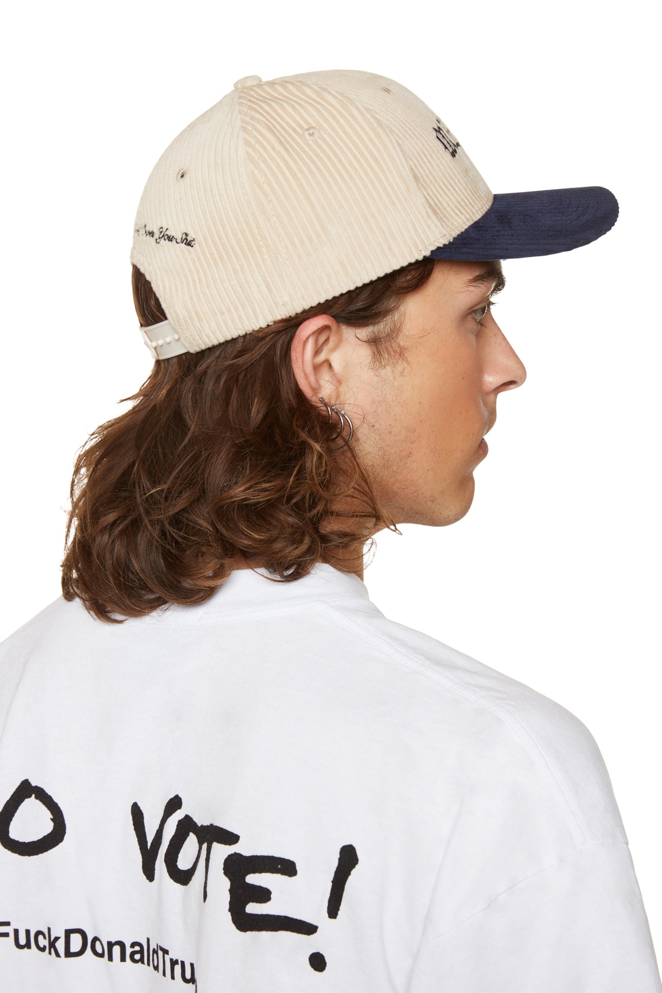 NO ONE IN THE WORLD OWES YOU SHIT CORDUROY LOGO CAP by MENACE
