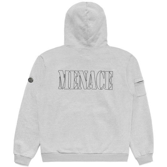 EMBROIDERED LOGO ZIP-UP HOODIE by MENACE