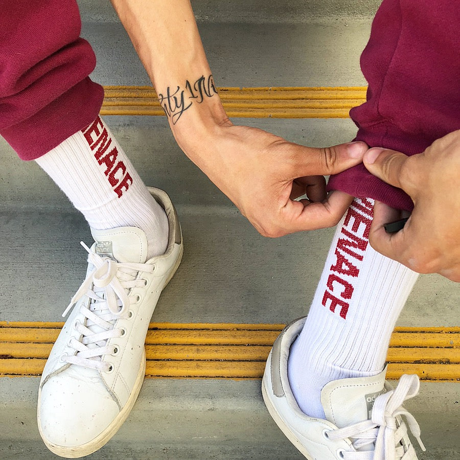 VERTICAL LOGO SOCKS (4 PACK) by MENACE